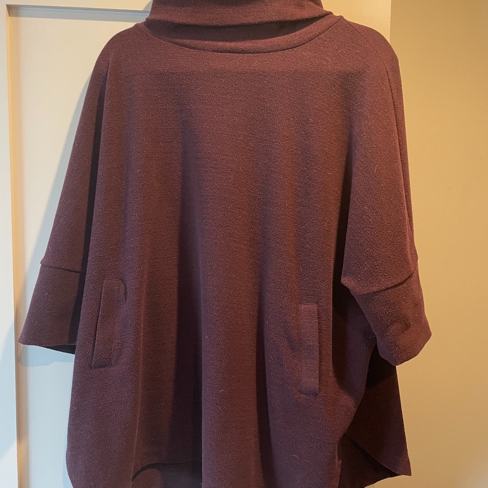 Fun oversized dolman sleeved fleece sweater